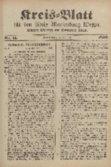 Kreis-Blatt für den Kreis Marienburg Westpreussen, 27. Mai, Nr 41.