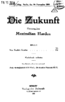 Die Zukunft, 30. November, Jahrg. XXVII, Bd. 103, [Nr 8].