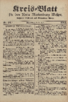 Kreis-Blatt für den Kreis Marienburg Westpreussen, 15. Juli, Nr 55.