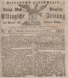 Elbingsche Zeitung, No. 47 Donnerstag, 12 Juni 1823