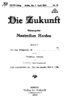 Die Zukunft, 5. April, Jahrg. XXVII, Bd. 105, Nr 26.