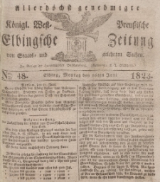 Elbingsche Zeitung, No. 48 Montag, 16 Juni 1823