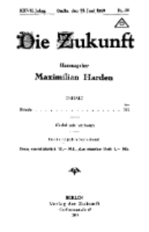 Die Zukunft, 28. Juni, Jahrg. XXVII, Bd. 105, Nr 38.