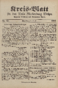 Kreis-Blatt für den Kreis Marienburg Westpreussen, 22. Juli, Nr 57.