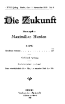 Die Zukunft, 22. November, Jahrg. XXVIII, Bd. 107, Nr 8.