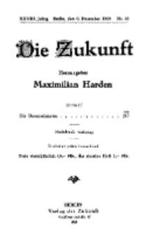 Die Zukunft, 6. Dezember, Jahrg. XXVIII, Bd. 107, Nr 10.