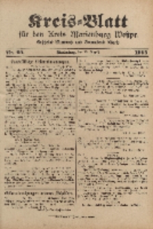 Kreis-Blatt für den Kreis Marienburg Westpreussen, 19. August, Nr 65.
