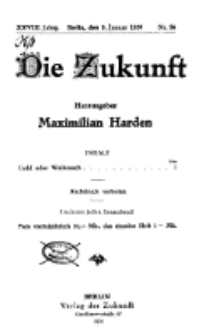 Die Zukunft, 3. Januar, Jahrg. XXVIII, Bd. 108, Nr 14.