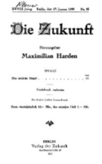 Die Zukunft, 17. Januar, Jahrg. XXVIII, Bd. 108, Nr 16.