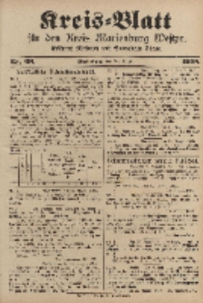 Kreis-Blatt für den Kreis Marienburg Westpreussen, 30. August, Nr 68.