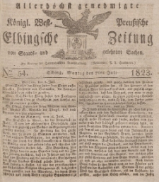 Elbingsche Zeitung, No. 54 Montag, 7 Juli 1823