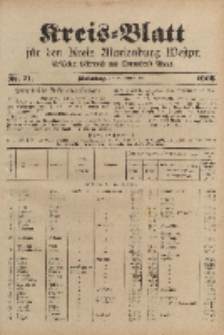 Kreis-Blatt für den Kreis Marienburg Westpreussen, 6. September, Nr 71.