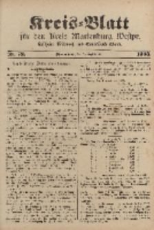 Kreis-Blatt für den Kreis Marienburg Westpreussen, 9. September, Nr 72.
