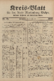 Kreis-Blatt für den Kreis Marienburg Westpreussen, 20. September, Nr 75.