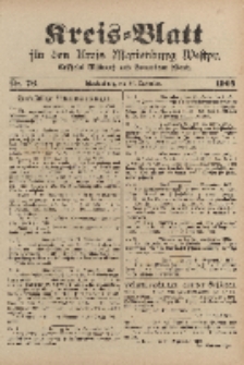 Kreis-Blatt für den Kreis Marienburg Westpreussen, 23. September, Nr 76.