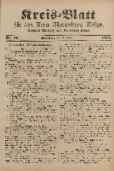 Kreis-Blatt für den Kreis Marienburg Westpreussen, 27. September, Nr 77.