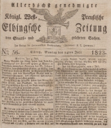 Elbingsche Zeitung, No. 56 Montag, 14 Juli 1823