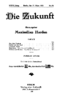 Die Zukunft, 12. März, Jahrg. XXIX, Bd. 112, Nr 24.