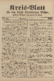 Kreis-Blatt für den Kreis Marienburg Westpreussen, 21. Oktober, Nr 84.