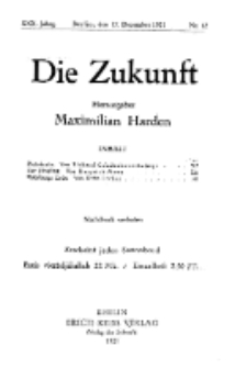 Die Zukunft, 17. Dezember, Jahrg. XXX, Bd. 115, Nr 12.