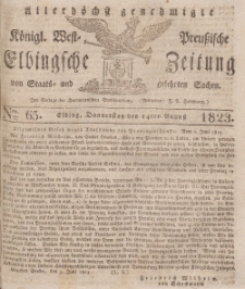 Elbingsche Zeitung, No. 65 Donnerstag, 14 August 1823