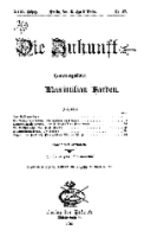 Die Zukunft, 3. April, Jahrg. XVII, Bd. 67, Nr 27.