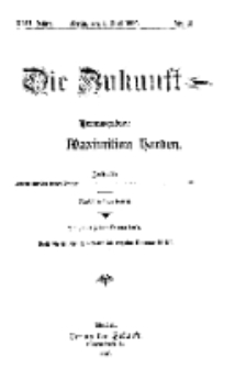 Die Zukunft, 1. Mai, Jahrg. XVII, Bd. 67, Nr 31.