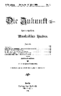 Die Zukunft, 15. Mai, Jahrg. XVII, Bd. 67, Nr 33.