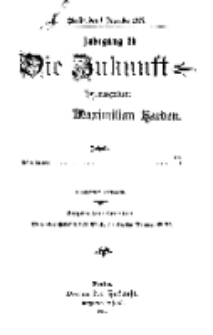Die Zukunft, 1. Dezember, Jahrg. XXVI, Bd. 100, Nr 1.