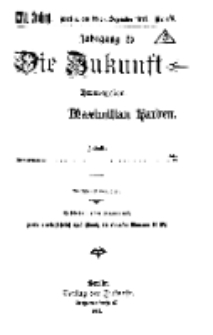 Die Zukunft, 22/29. Dezember, Jahrg. XXVI, Bd. 100, Nr 4/5.