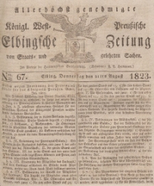 Elbingsche Zeitung, No. 67 Donnerstag, 21 August 1823