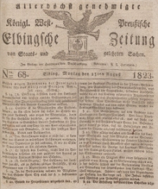 Elbingsche Zeitung, No. 68 Montag, 25 August 1823
