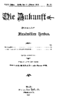Die Zukunft, 20. Februar, Jahrg. XXIII, Bd. 90, Nr 21.