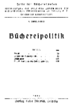 Hefte für Büchereiwesen. Der Volksbibliothekar und die Bücherhalle, 6. Band, H. 3.
