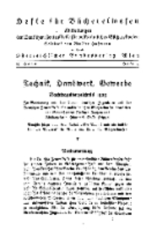 Hefte für Büchereiwesen. Der Volksbibliothekar und die Bücherhalle, 10. Band, H. 4.