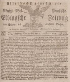 Elbingsche Zeitung, No. 73 Donnerstag, 11 September 1823