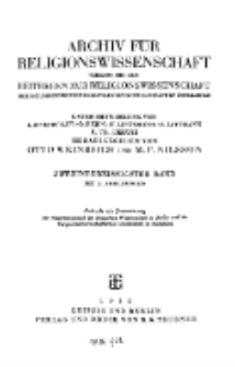 Archiv für Religionswissenschaft, 1935, Bd. 32, H. 1-2.