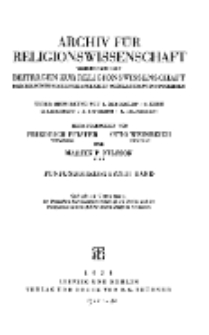 Archiv für Religionswissenschaft, 1938, Bd. 35, [H.1-2].