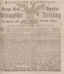 Elbingsche Zeitung, No. 75 Donnerstag, 18 September 1823