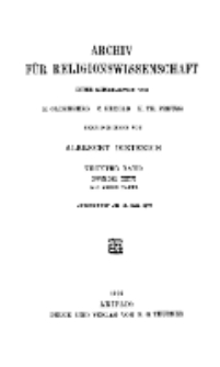 Archiv f&uuml;r Religionswissenschaft, 31. Mai 1906, Bd. 9, H. 2.