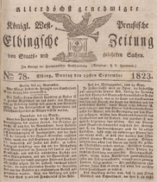 Elbingsche Zeitung, No. 78 Montag, 29 September 1823