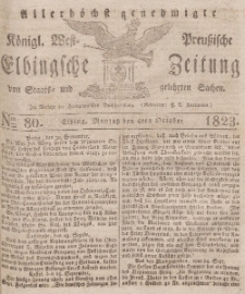 Elbingsche Zeitung, No. 80 Montag, 6 Oktober 1823