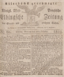 Elbingsche Zeitung, No. 80 Montag, 6 Oktober 1823