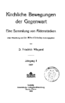 Kirchliche Bewegungen der Gegenwart, 1907