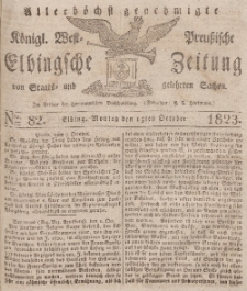 Elbingsche Zeitung, No. 82 Montag, 13 Oktober 1823