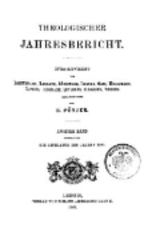 Theologischer Jahresbericht, 1882