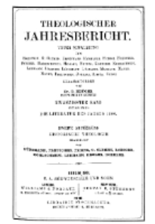 Theologischer Jahresbericht, 1900, Abteilung 2.