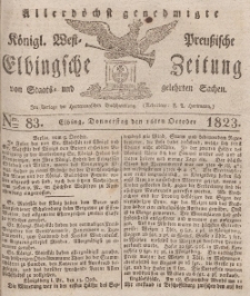 Elbingsche Zeitung, No. 83 Donnerstag, 16 Oktober 1823
