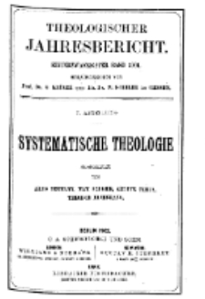 Theologischer Jahresbericht, 1901, Abteilung 5.