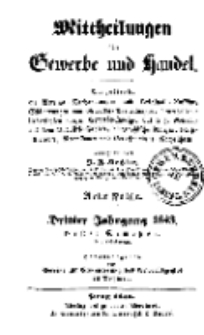 Mitteilungen für Gewerbe und Handel, Januar, 1843